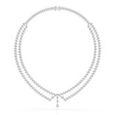 49.5 CT Lab Diamond Pear Cut Two Layer Necklace