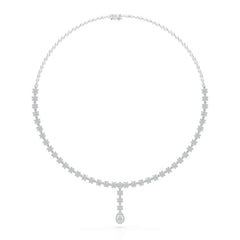 Pear Cut Lab Diamond 5.22 CT Necklace