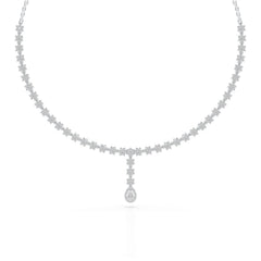 Pear Cut Lab Diamond 5.22 CT Necklace