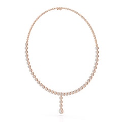 Pear Cut Lab Diamond 5.22 CT Necklace