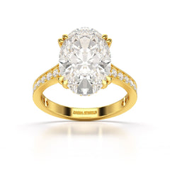 5.9 CT Oval Cut Solitaire Lab Diamond Ring