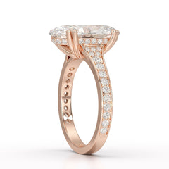 5.9 CT Oval Cut Solitaire Lab Diamond Ring