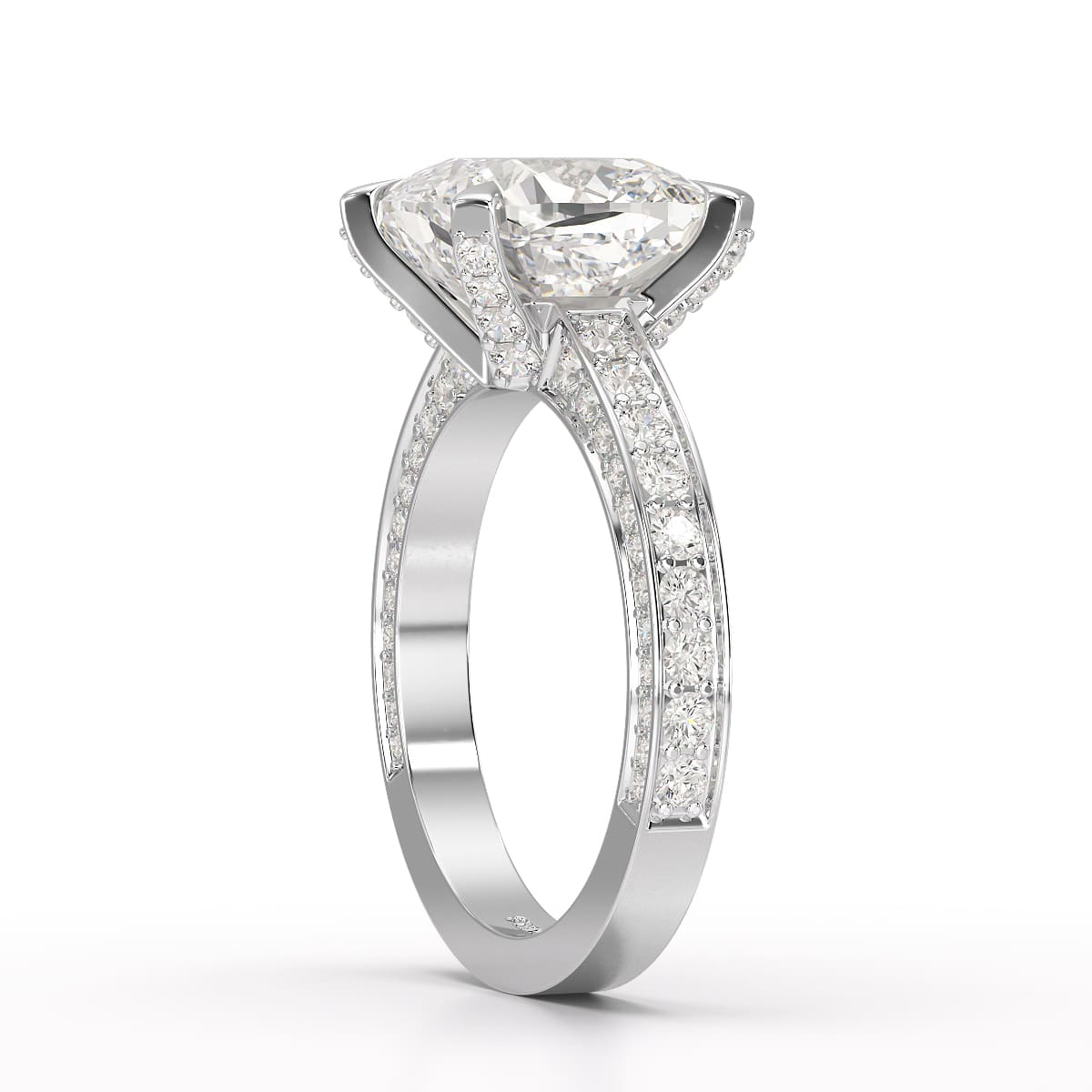 6.1 CT Lab Diamond Cushion Cut Solitaire Ring