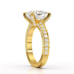 6.1 CT Lab Diamond Cushion Cut Solitaire Ring