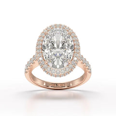6.1 CT Oval Cut Lab Diamond Wedding Ring - Jama Jewels