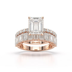 6.24 CT Classic Emerald Cut Lab Diamond Ring