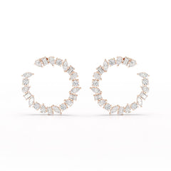 6.36 CT Multi Shape Lab Diamond Stud Earring