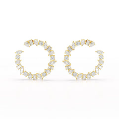 6.36 CT Multi Shape Lab Diamond Stud Earring