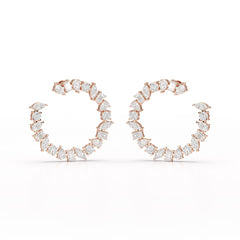 6.36 CT Multi Shape Lab Diamond Stud Earring