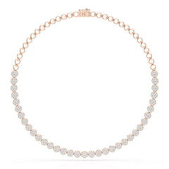 6.77 Carat Lab Diamond Riviere Necklace