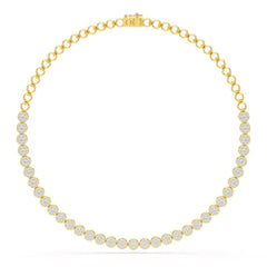 6.77 Carat Lab Diamond Riviere Necklace