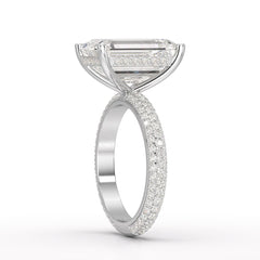 6.86 CT Emerald Cut Solitaire Lab Diamond Ring