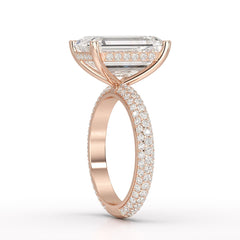 6.86 CT Emerald Cut Solitaire Lab Diamond Ring