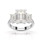 6.89 CT Lab Diamond Three Stone Ring