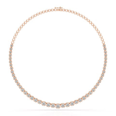 7.6 Carat Lab Diamond Round Riviere Necklace