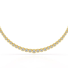 7.6 Carat Lab Diamond Round Riviere Necklace