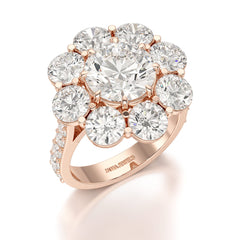 7.88 CT Halo Lab Diamond Round Cut Ring