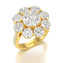 7.88 CT Halo Lab Diamond Round Cut Ring