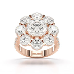 7.88 CT Halo Lab Diamond Round Cut Ring