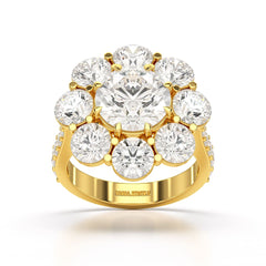 7.88 CT Halo Lab Diamond Round Cut Ring