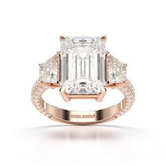 7.8 CT Three Stone Lab Diamond Ring