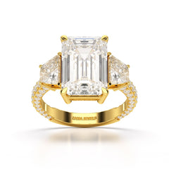 7.8 CT Three Stone Lab Diamond Ring