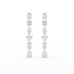 7.99 CT Lab Diamond Dangle Drop Earring