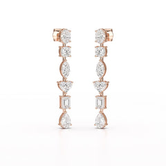 7.99 CT Lab Diamond Dangle Drop Earring
