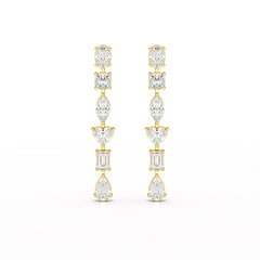 7.99 CT Lab Diamond Dangle Drop Earring