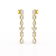 7.99 CT Lab Diamond Dangle Drop Earring