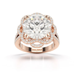 8.9 CT Lab Diamond Round Cut Halo Diamond