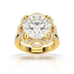 8.9 CT Lab Diamond Round Cut Halo Diamond