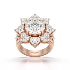 9.24 CT Lab Diamond Round Wedding Ring