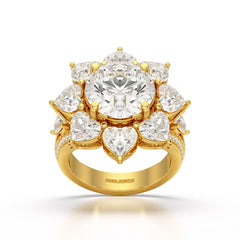 9.24 CT Lab Diamond Round Wedding Ring