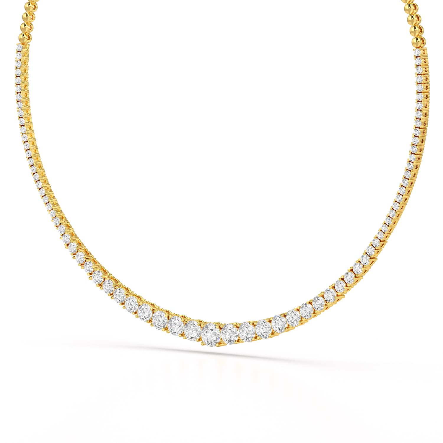 9.35 Carat Lab-Grown Diamond Riviere Necklace - Jama Jewels