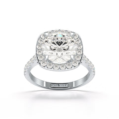 9.76 CT Lab Diamond Round Engagement Ring