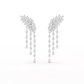 9 CT Pear Cut Lab Diamond Dangle Drop Earring