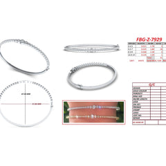 0.90 CT Round Bezel Bangle