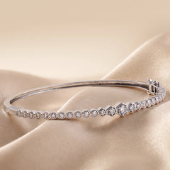 0.90 CT Round Bezel Bangle