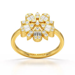 Baguette Cut 0.5 CT Lab Diamond Ring
