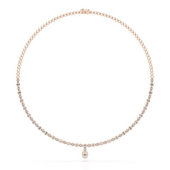 Baguette Cut Lab Created Diamond 3.53 CT Necklace