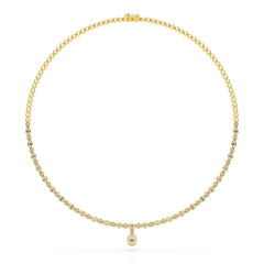 Baguette Cut Lab Created Diamond 3.53 CT Necklace