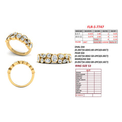 1.34 CT Multi Shape Cluster Band
