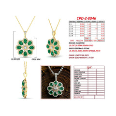 3.64 CT Pear Cut Flower Halo Pendant
