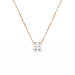 1 CT Cushion Solitaire Lab Grown Diamond Pendant