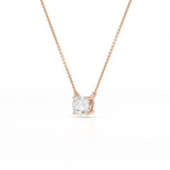 1 CT Cushion Solitaire Lab Grown Diamond Pendant