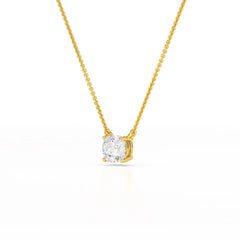 1 CT Cushion Solitaire Lab Grown Diamond Pendant
