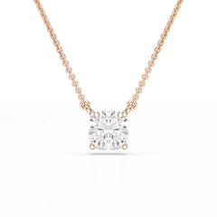 1 CT Cushion Solitaire Lab Grown Diamond Pendant