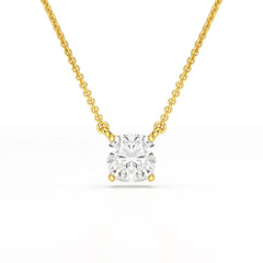 1 CT Cushion Solitaire Lab Grown Diamond Pendant