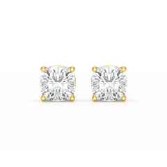 1 CT Cushion Lab Diamond Stud Earrings